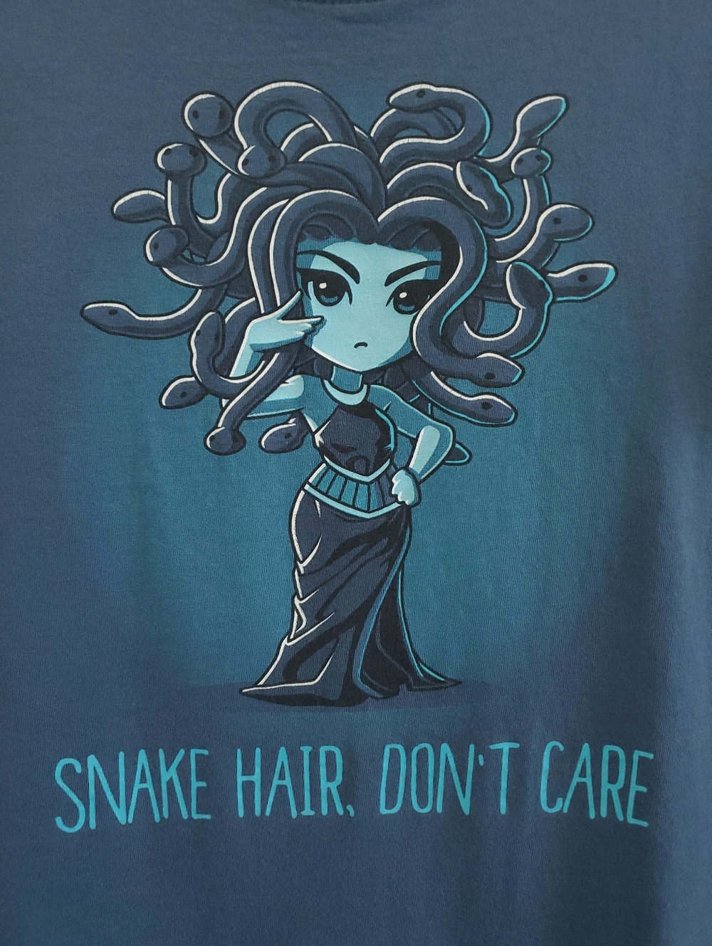 Snake Hair Don't Care Cute Medusa Graphic Tee Kawaii Greek Mythology Gorgon